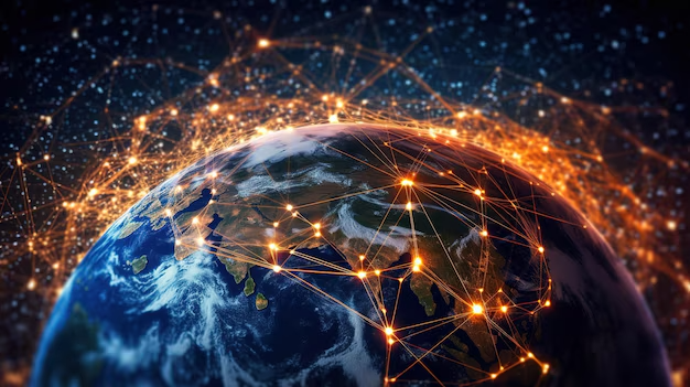 global-worldwide-network-telecommunications-earth-field-information-technology-futuristic-innovative